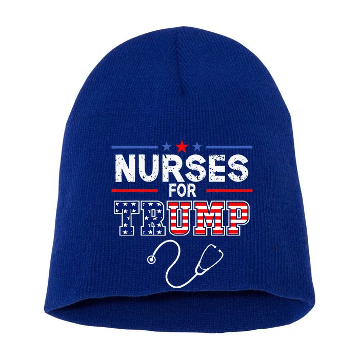 Nurses For Trump 2024 Support Donald Trump Short Acrylic Beanie