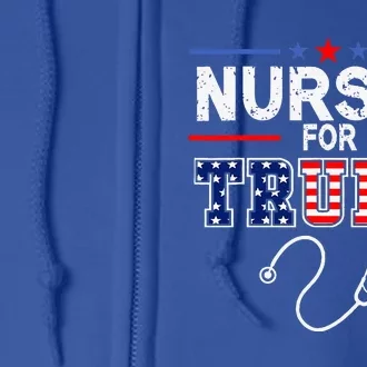 Nurses For Trump 2024 Support Donald Trump Full Zip Hoodie