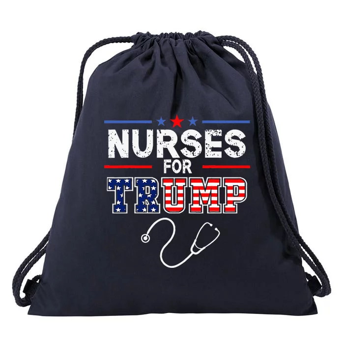 Nurses For Trump 2024 Support Donald Trump Drawstring Bag