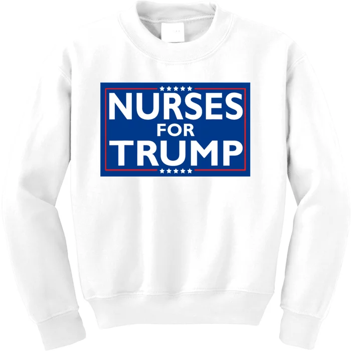 Nurses For Trump President Election 2024 Kids Sweatshirt