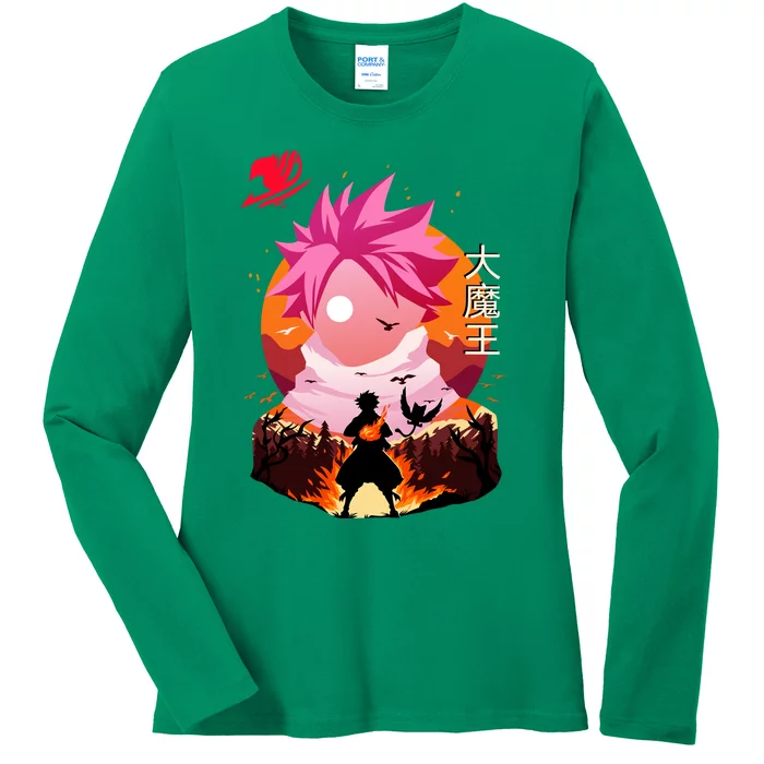 Natsu Fairy Tail Ladies Long Sleeve Shirt