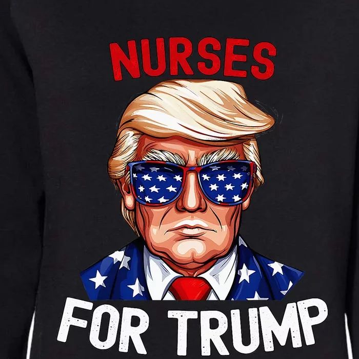 Nurses For Trump 2024 American Flag Womens California Wash Sweatshirt