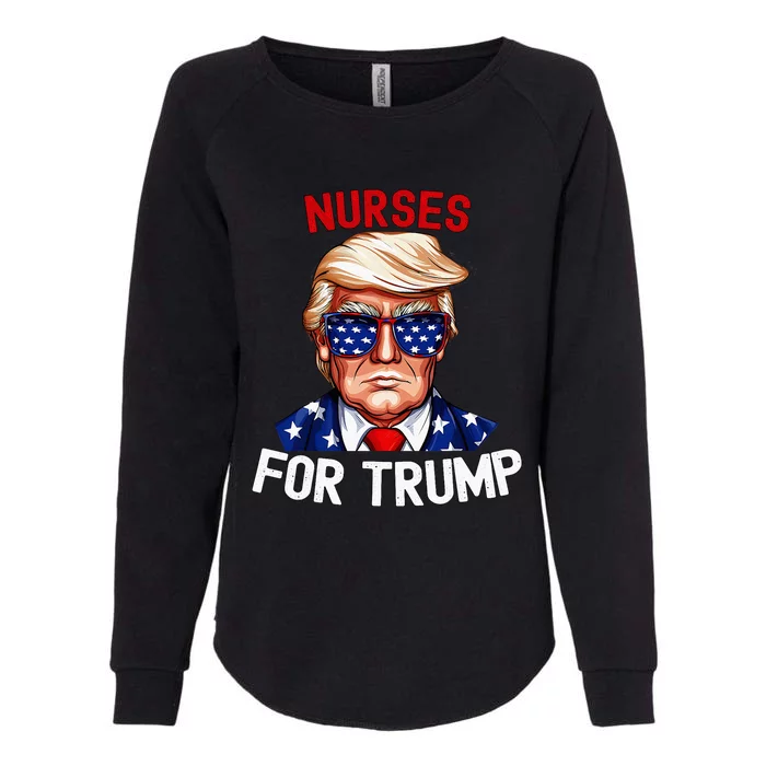 Nurses For Trump 2024 American Flag Womens California Wash Sweatshirt