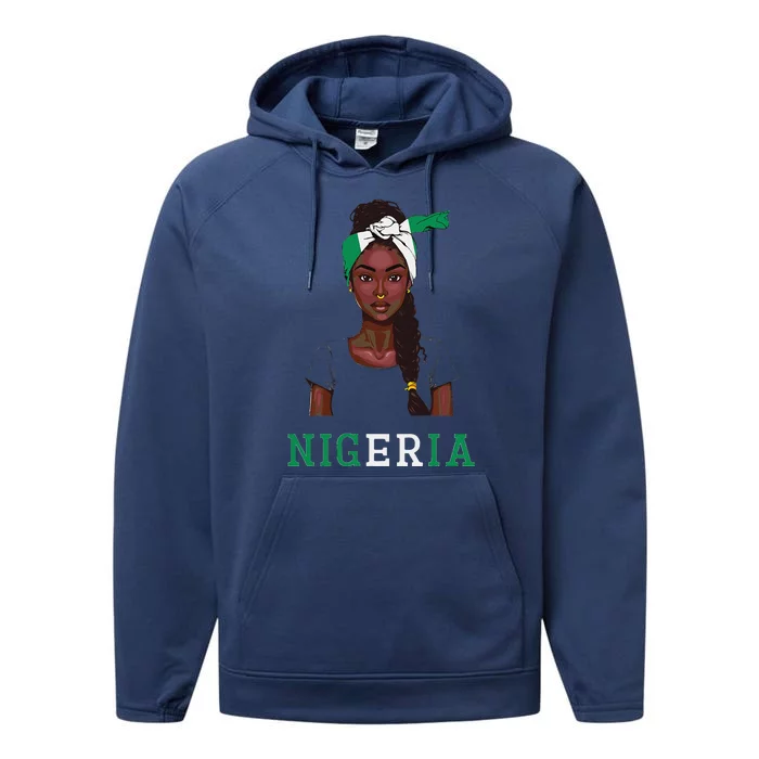 Nigerian Flag Uniform Souvenirs Products Woman Nigeria Performance Fleece Hoodie