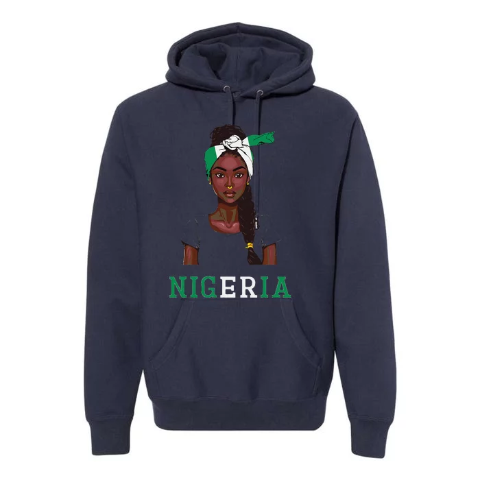 Nigerian Flag Uniform Souvenirs Products Woman Nigeria Premium Hoodie