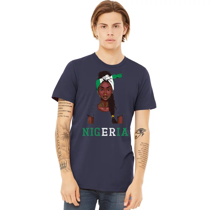 Nigerian Flag Uniform Souvenirs Products Woman Nigeria Premium T-Shirt