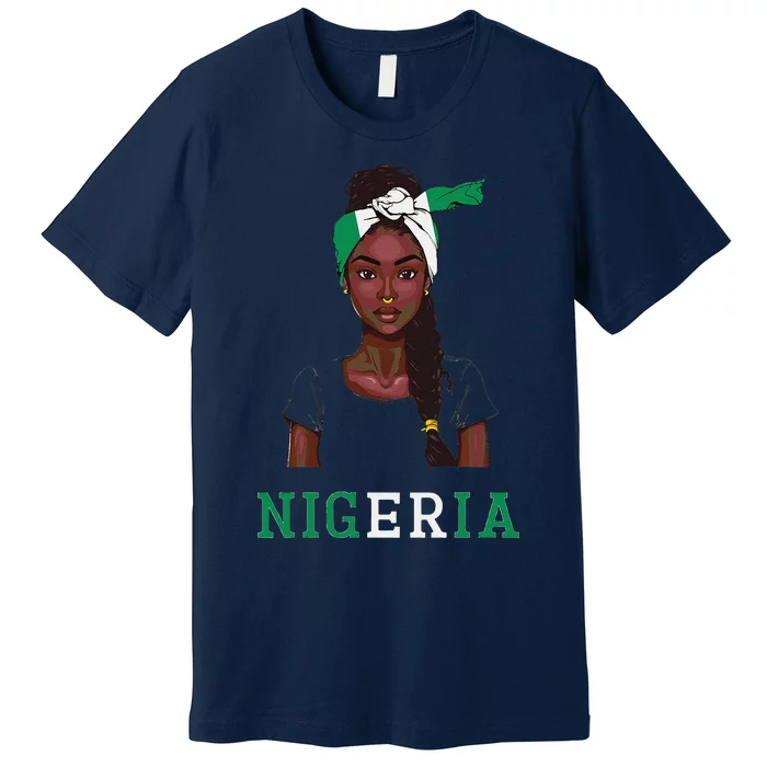 Nigerian Flag Uniform Souvenirs Products Woman Nigeria Premium T-Shirt