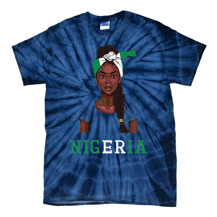 Nigerian Flag Uniform Souvenirs Products Woman Nigeria Tie-Dye T-Shirt