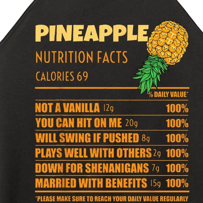 Nutrition Facts Upside Down Pineapple Swinger Men Women Women’s Perfect Tri Rocker Tank