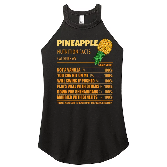 Nutrition Facts Upside Down Pineapple Swinger Men Women Women’s Perfect Tri Rocker Tank