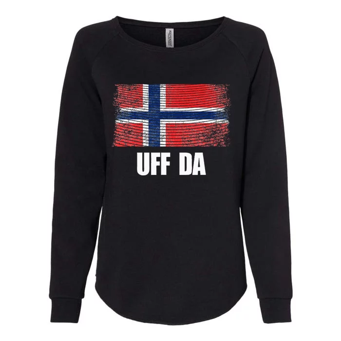 Norway Flag Uff Da  Great Norge Gift Womens California Wash Sweatshirt