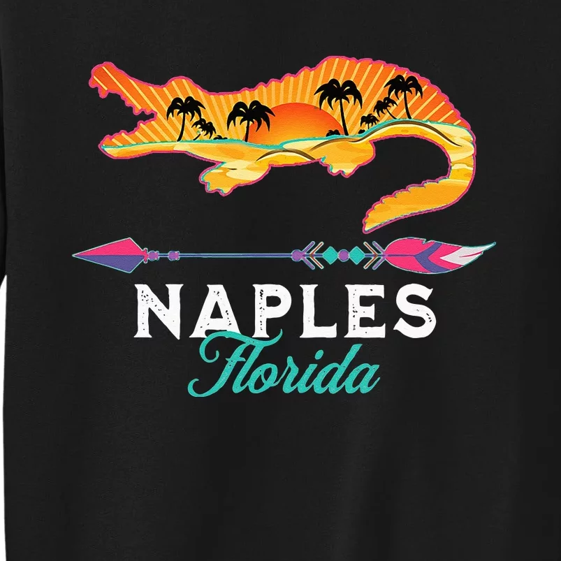 Naples Florida USA Alligator Sunset Palm Trees Souvenir Sweatshirt