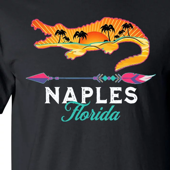 Naples Florida USA Alligator Sunset Palm Trees Souvenir Tall T-Shirt