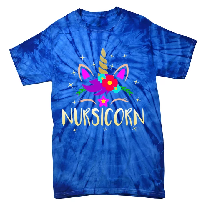 Nursicorn Funny Unicorn Female Nurse Great Gift Tie-Dye T-Shirt