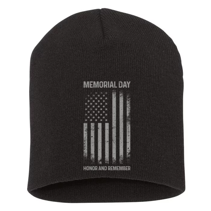 Never Forget Veteran Honor And Remember Memorial Day Short Acrylic Beanie