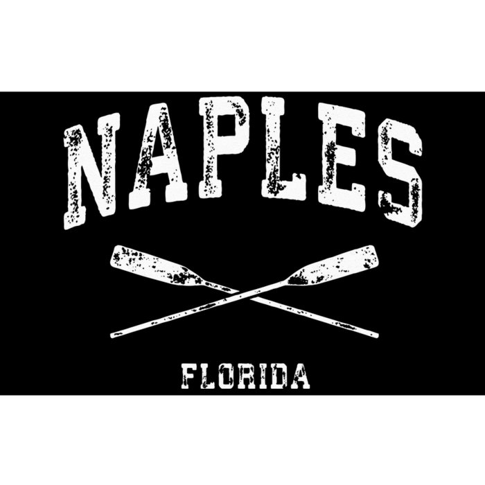 Naples Florida Vintage Nautical Crossed Oars Bumper Sticker