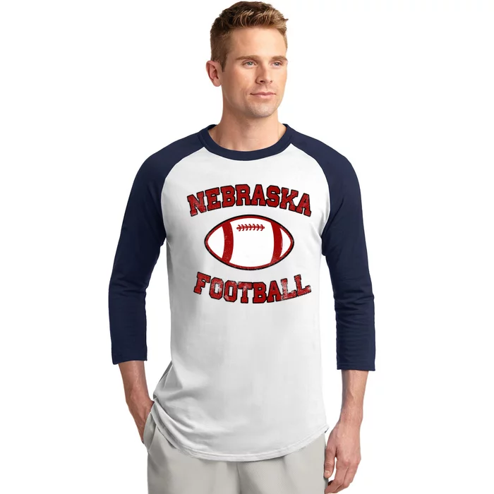 Nebraska Football Vintage Baseball Sleeve Shirt