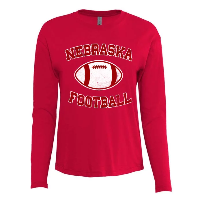 Nebraska Football Vintage Womens Cotton Relaxed Long Sleeve T-Shirt