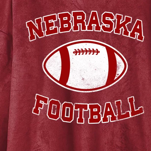 Nebraska Football Vintage Hooded Wearable Blanket