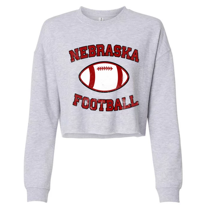 Nebraska Football Vintage Cropped Pullover Crew