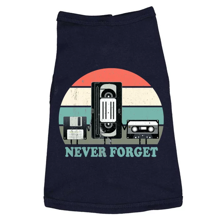 Never Forget VHS, Cassette, Floppy Disc Old School Retro Doggie Tank