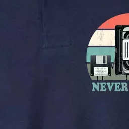 Never Forget VHS, Cassette, Floppy Disc Old School Retro Softstyle Adult Sport Polo