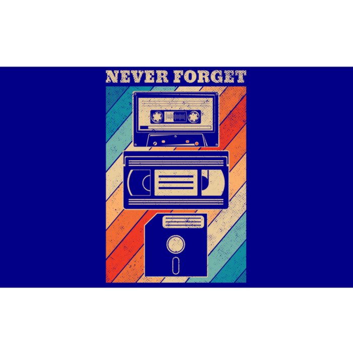 Never Forget Vintage Floppy Disk Vhs Tape 90s 80s Cassette Great Gift Bumper Sticker