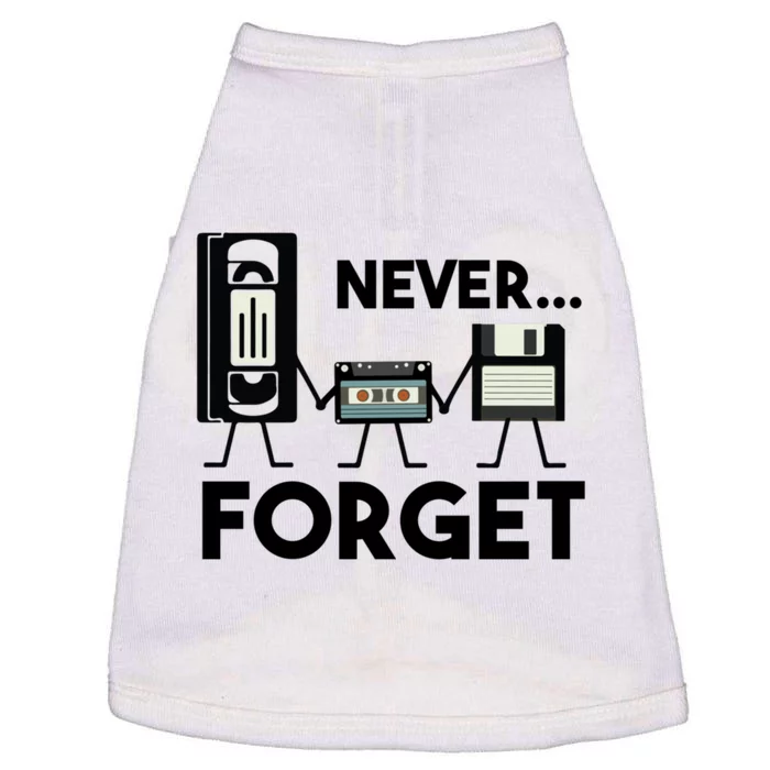 NEVER FORGET VHS TAPE, FLOPPY DISK, TAPE, FUNNY NOSTALGIA Doggie Tank