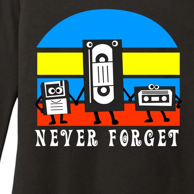 Never Forget Vhs Tapes Womens CVC Long Sleeve Shirt