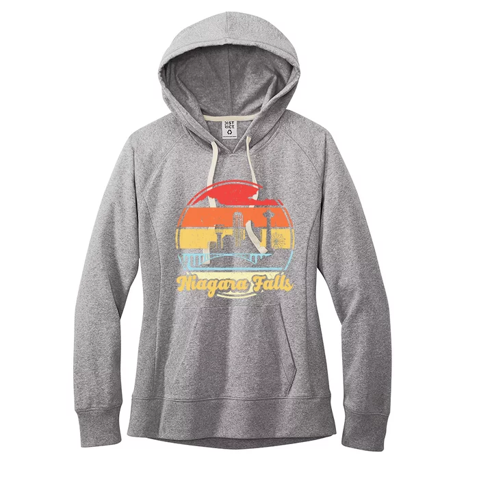 Niagara Falls Waterfall Vintage Matching Family Vacation Women's Fleece Hoodie