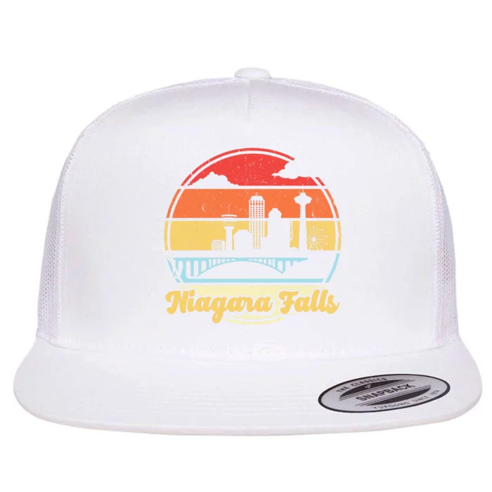 Niagara Falls Waterfall Vintage Matching Family Vacation Flat Bill Trucker Hat