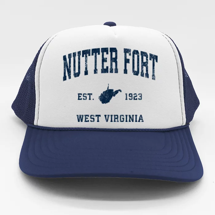 Nutter Fort West Virginia Wv Vintage Athletic Trucker Hat