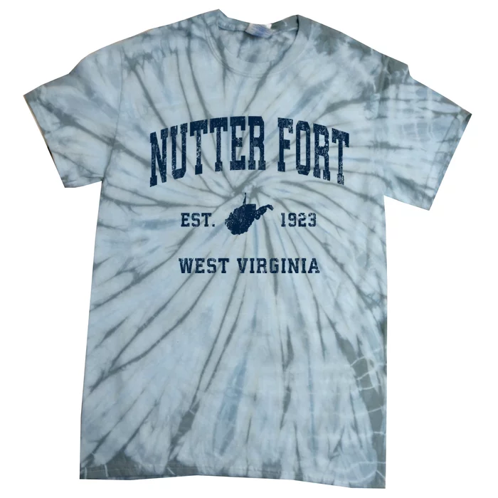 Nutter Fort West Virginia Wv Vintage Athletic Tie-Dye T-Shirt