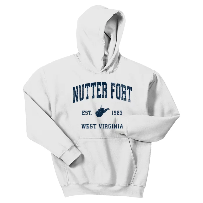 Nutter Fort West Virginia Wv Vintage Athletic Kids Hoodie