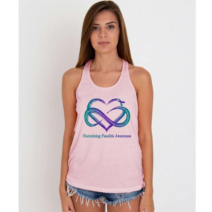 Necrotizing Fasciitis Warrior Gift Women's Knotted Racerback Tank