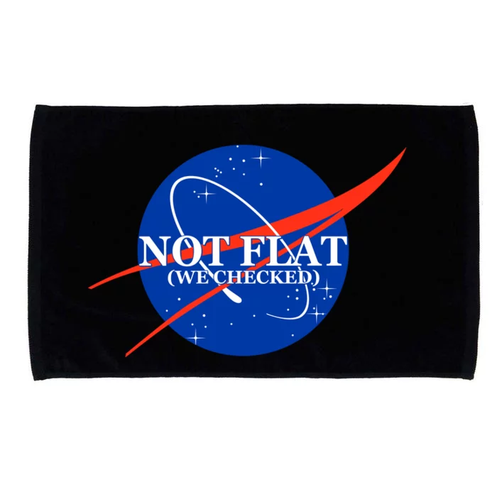 Not Flat We Checked Nasa Anti Flat Earth Microfiber Hand Towel