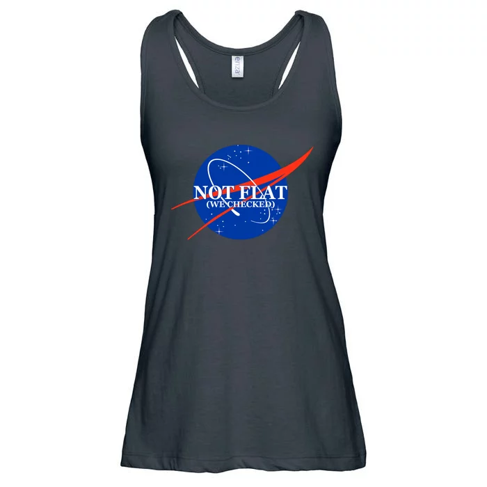 Not Flat We Checked Nasa Anti Flat Earth Ladies Essential Flowy Tank