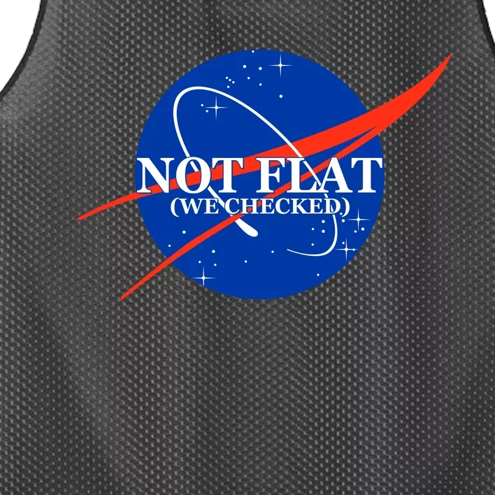 Not Flat We Checked Nasa Anti Flat Earth Mesh Reversible Basketball Jersey Tank