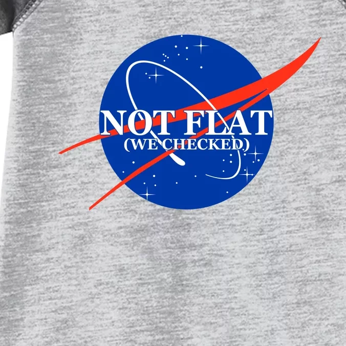 Not Flat We Checked Nasa Anti Flat Earth Infant Baby Jersey Bodysuit