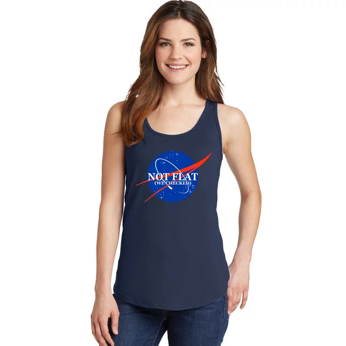 Not Flat We Checked Nasa Anti Flat Earth Ladies Essential Tank