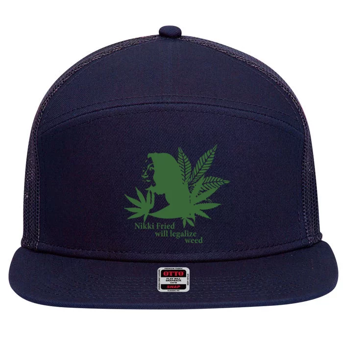 Nikki Fried Will Legalize Weed 7 Panel Mesh Trucker Snapback Hat