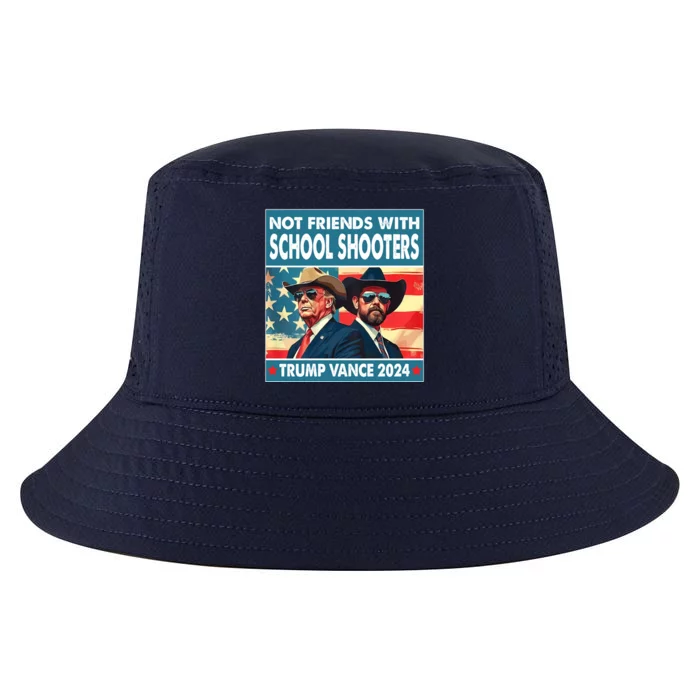 Not Friends With School Shooters Trump Vance 2024 Funny Cool Comfort Performance Bucket Hat