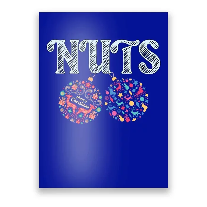 Nuts Funny Xmas Chestnuts Matching Couples Christmas Chest Cool Gift Poster