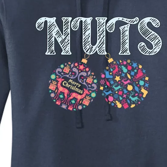 Nuts Funny Xmas Chestnuts Matching Couples Christmas Chest Cool Gift Women's Pullover Hoodie