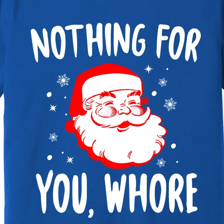 Nothing For You Whore Dirty Santa Offensive Christmas Gift Premium T-Shirt