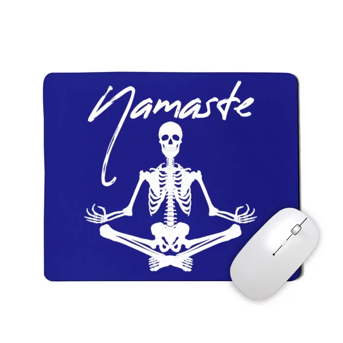 Namaste Funny Yoga Skeleton Buddhist Meditation Halloween Cute Gift Mousepad