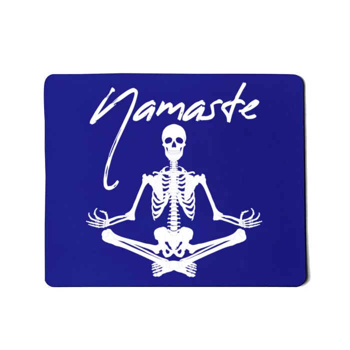 Namaste Funny Yoga Skeleton Buddhist Meditation Halloween Cute Gift Mousepad