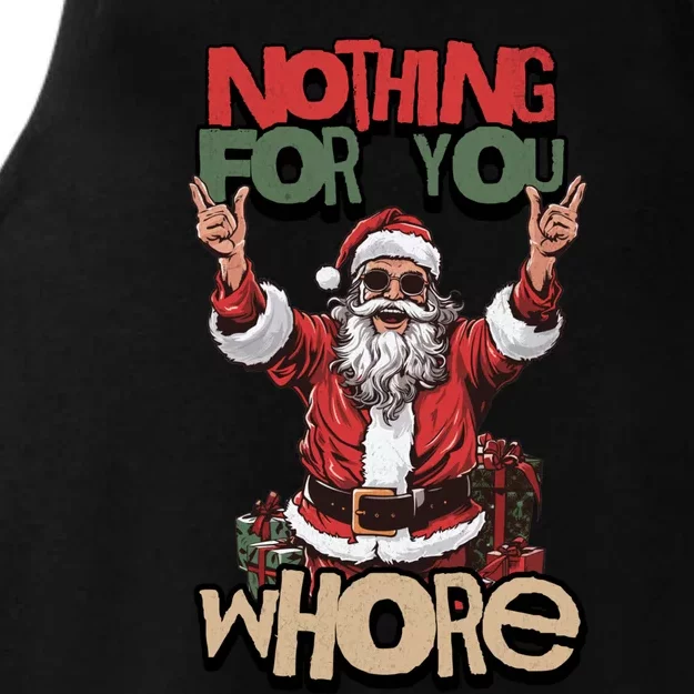 Not For You Whore Funny Santa Claus Ladies Tri-Blend Wicking Tank