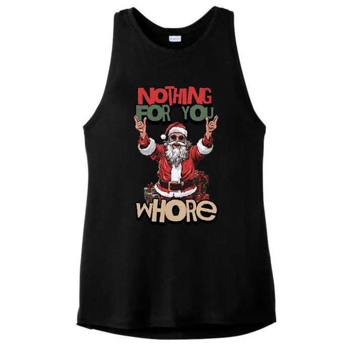 Not For You Whore Funny Santa Claus Ladies Tri-Blend Wicking Tank