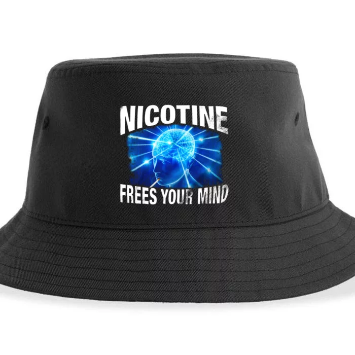 Nicotine Frees Your Mind Sustainable Bucket Hat